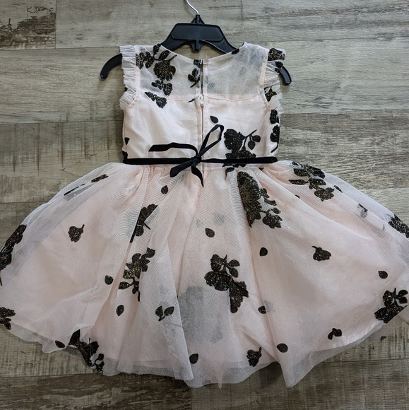🏔️ Beautiful blush dress with black flowers - Picture 2 of 2